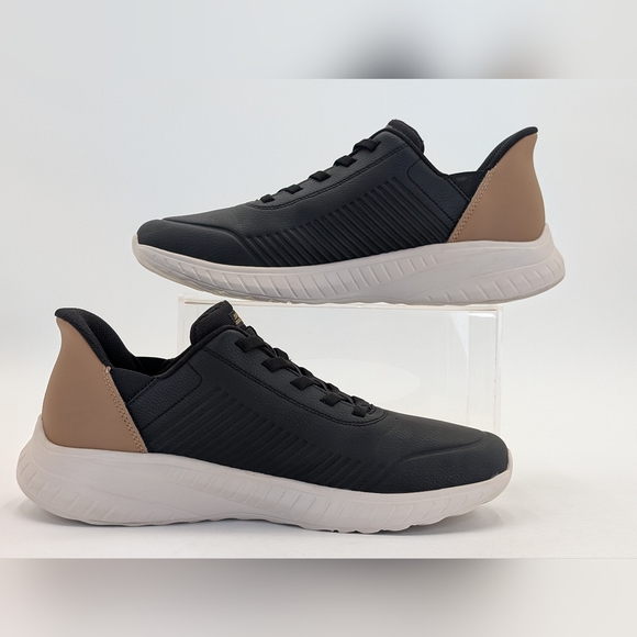 BOBS By Skechers™ Sz 12 Hands Free Slip-On Blk Sneaker Comfort Sole Heel Pillow - Picture 12 of 17